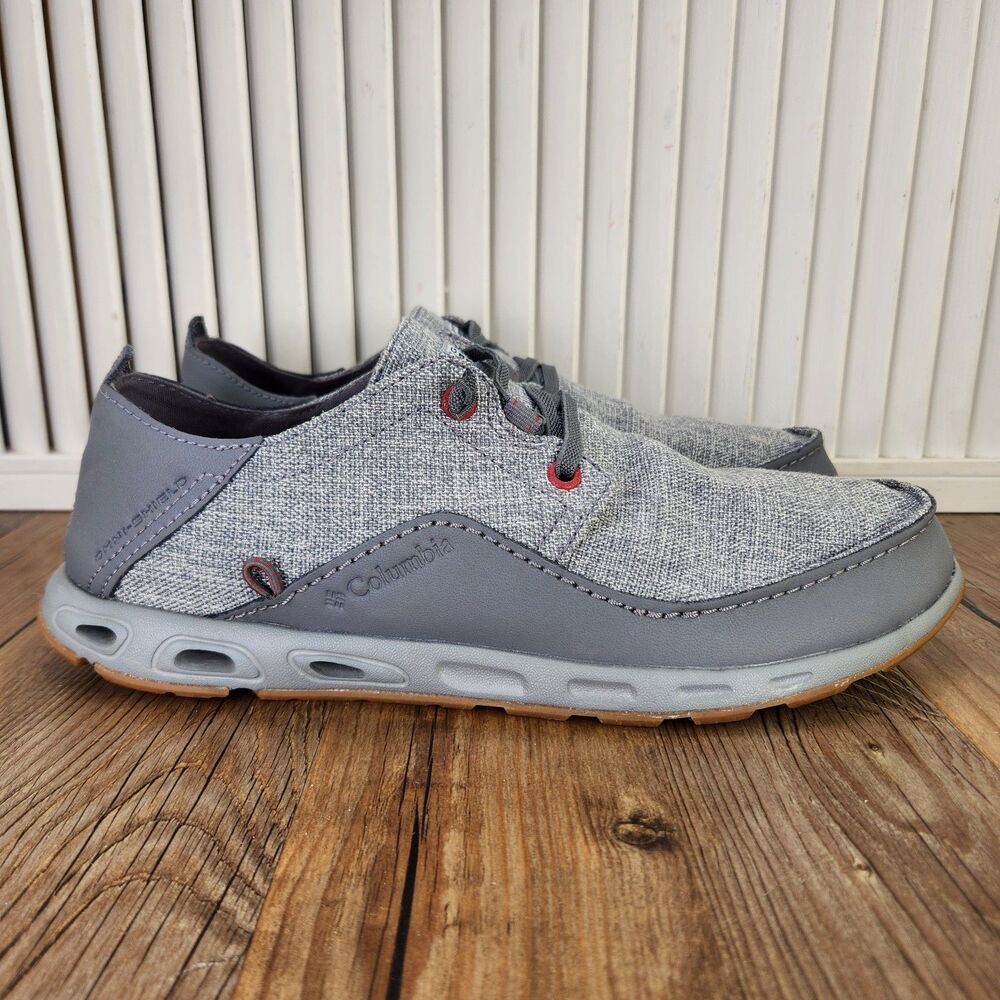 Columbia PFG Bahama Vent Boat Shoes Mens Sz 10.5 Gray Slip On Casual BM4606-033